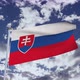 Slovakia Flag With Sky 4k - VideoHive Item for Sale