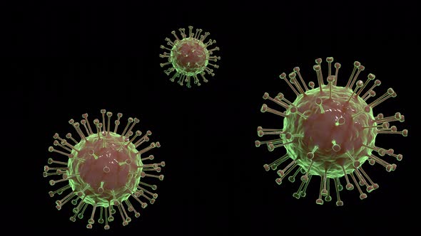A virus molecule in the human body.