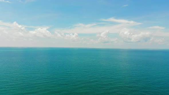 Beautiful high view of nature with sea ocean