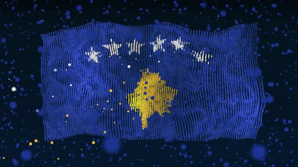 Kosovo Flag Particle Animation