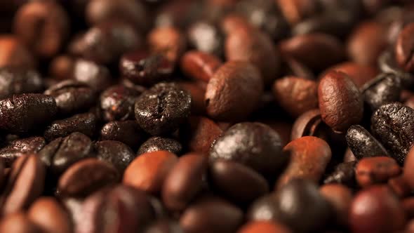Roasted Coffee Beans Dripping b Roll