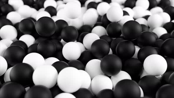 Pile of Black & White Spheres