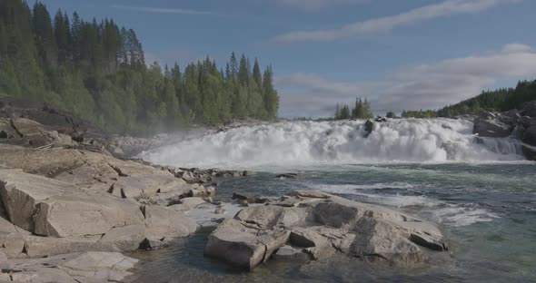 rapids waterfall lake water norway nature