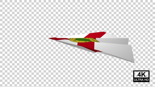Paper Airplane Of Alderney Flag V2