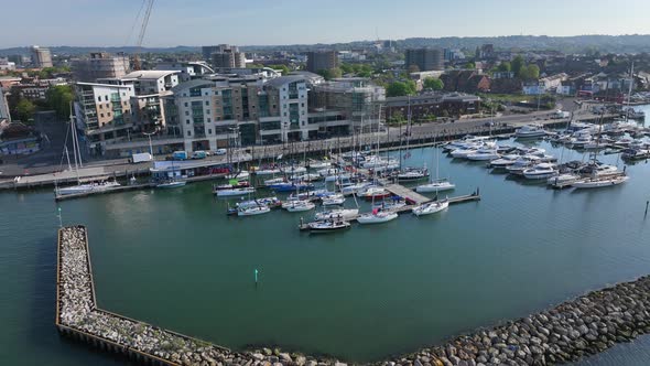 Poole Yacht Marina and Quay on the South Coast of England