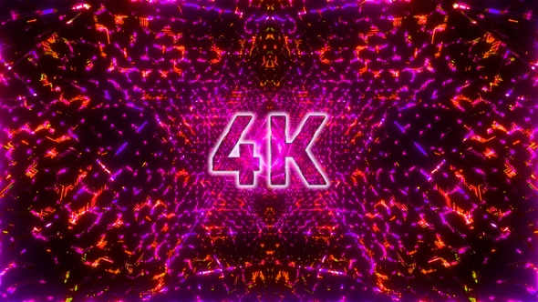 4k Neon Cybernetic Vj Loop 1