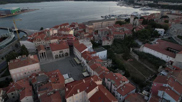 Small Port City From the Air