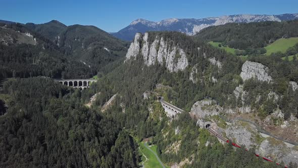 Aerial Panorama of Semmering Railway, Austria