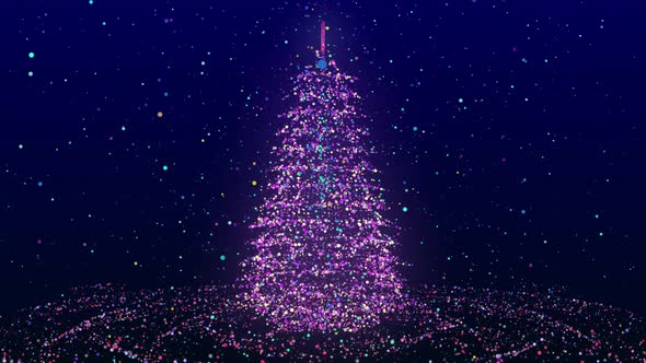 Christmas Tree Particle Background