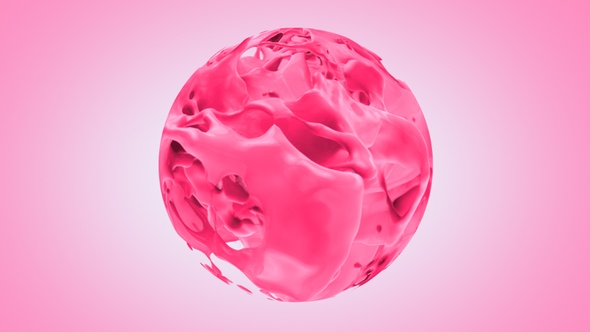 Pouring Strawberry Milkshake Splash In Sphare alt