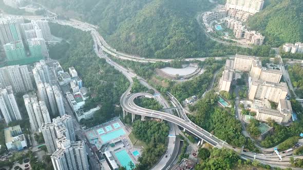 Top view of residential area in Hong Kong