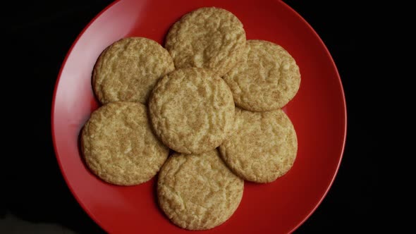 Cinematic, Rotating Shot of Cookies on a Plate - COOKIES 115