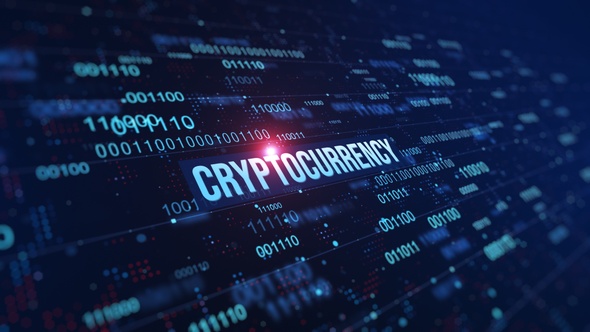 Cryptocurrency Digital Binary Code Background