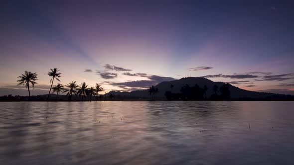 Timelapse sunrise over Bukit Mertajam.