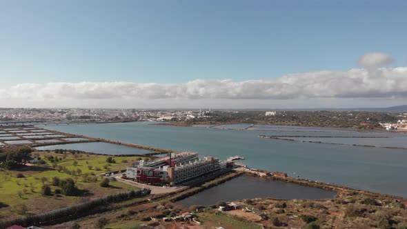 Rising view over the river Arade