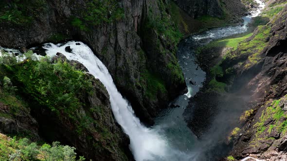 Voringfossen, Norway, the largest waterfall