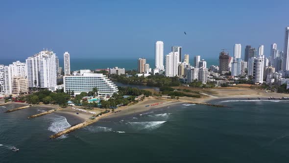 Aerial View of a Modern and Industrial City in Latin America