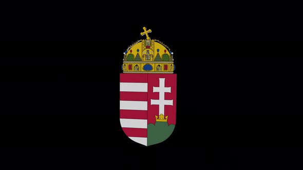 Coat Of Arms Of Hungary With Alpha Channel  - 4K