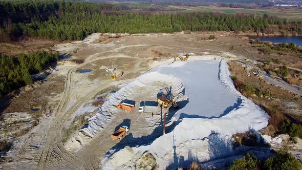 Sand Quarry Lake Forest Aerial View