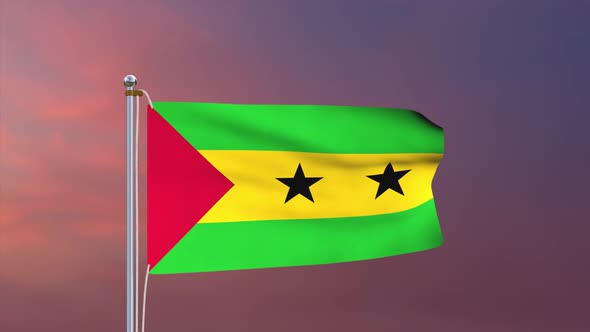 Sao Tome And Principe Flag 4k