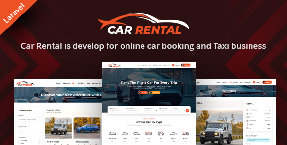 Car Rental - Cab Booking Laravel Script