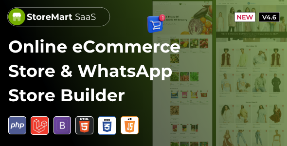 StoreMart SaaS – Online Store, eCommerce & WhatsApp Store Builder