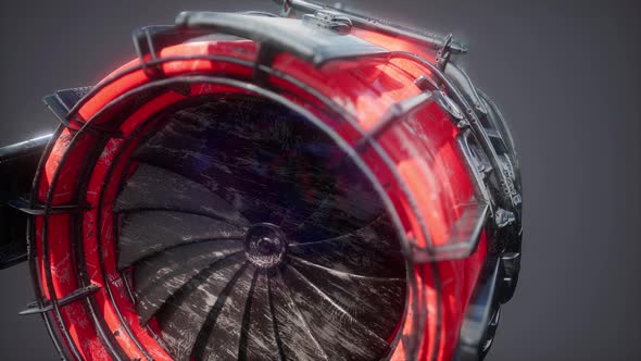 Rotate Jet Engine Turbine alt