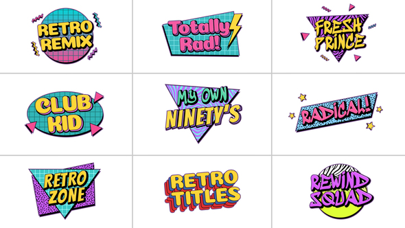 90s Retro Animated Titles
