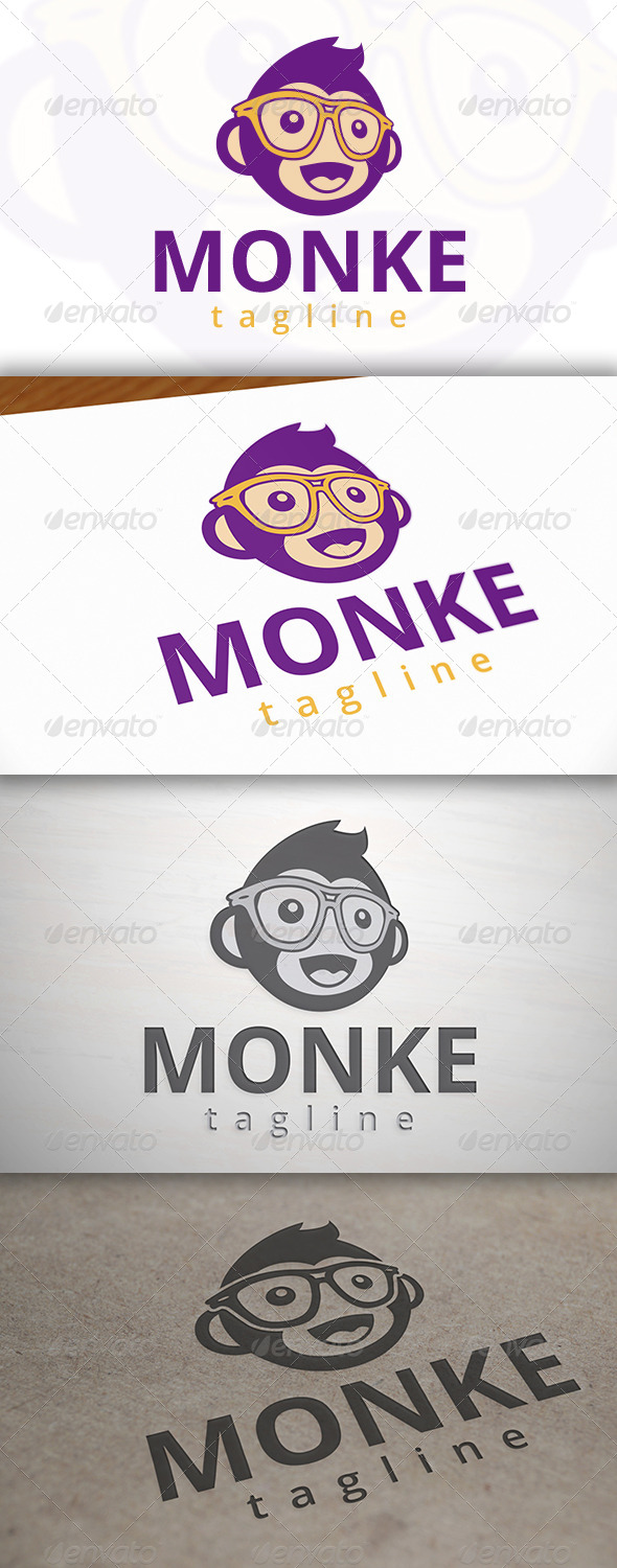 Geek Monkey Logo Template