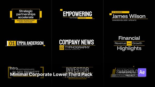 Intro - Minimal Corporate Lower Third Pack