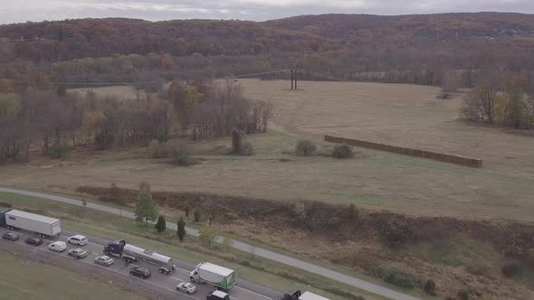traffic on highway in Pennsylvania