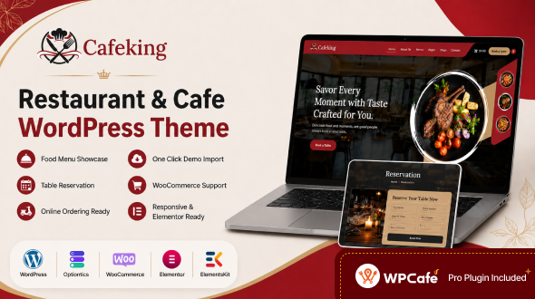 CafeKing - Restaurant WordPress Theme
