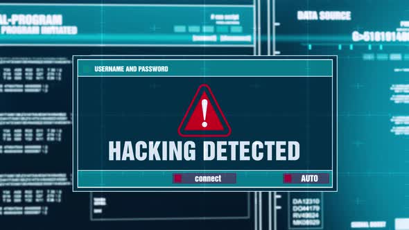 Application Failed Warning Notification on Digital Security Alert on Screen.