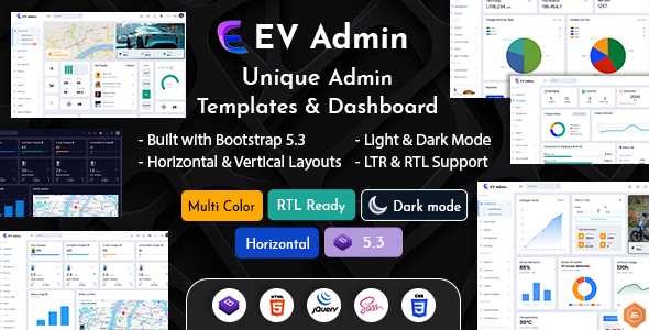 EVadmin - Bootstrap Admin HTML Template