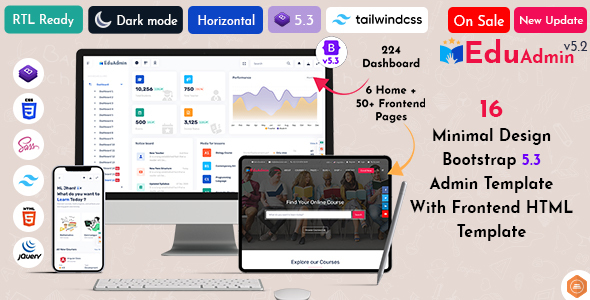 Edulearn - Education Learning Management System Admin Template