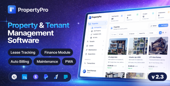 PropertyPro – Property Management, Tenant Portal & Rental Software