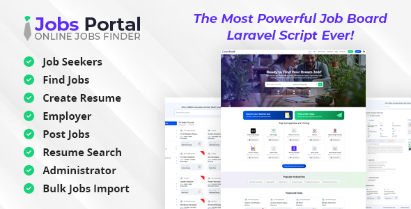 Jobs Portal - Job Board Laravel Script