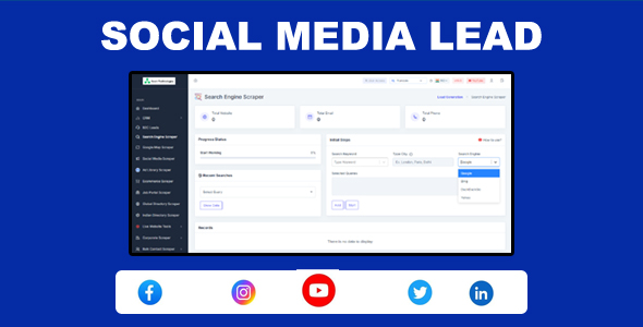 Social Media Lead Generation - Nodejs Application