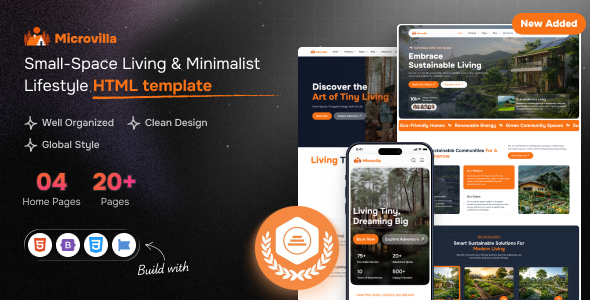 MicroVilla - Tiny House Living Lifestyle HTML Template