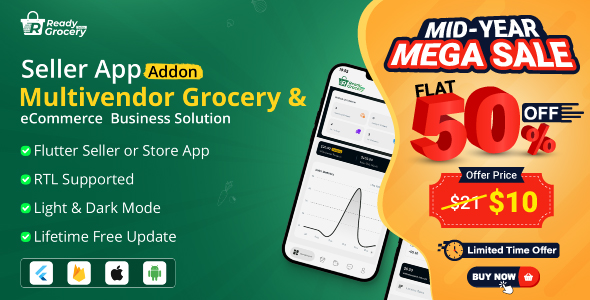 Ready Grocery Seller App | Store App | Provider App | Vendor App Addon