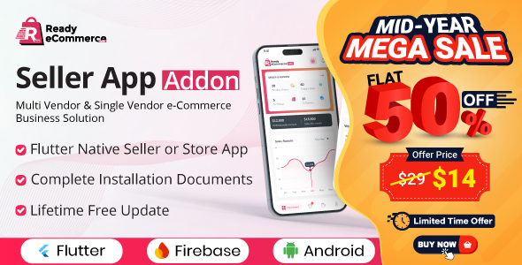 Ready eCommerce - E-Commerce Seller App | Store App | Provider App | Vendor App Addon