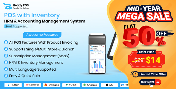 Ready POS - POS with Inventory Management System, HRM & Accounting | POS SAAS