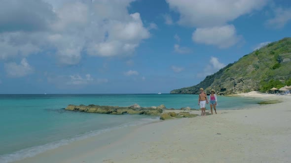 Playa Porto Marie Beach Curacao White Tropical Beach with Turqouse Water Ocean Curacao Beach