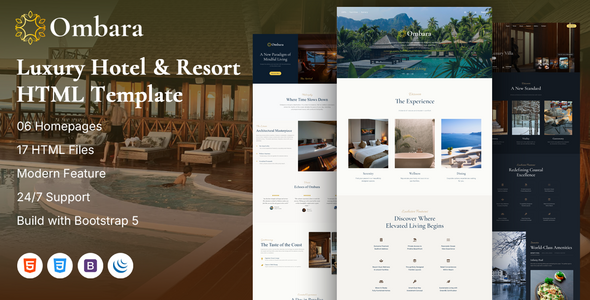 Ombara - Luxury Hotel & Resort HTML Template
