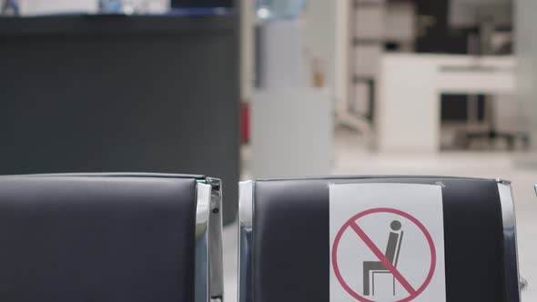 No People Sitting on Waiting Room Chairs During Virus Pandemic