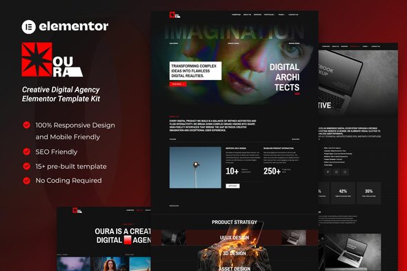 Oura - Creative Digital Agency Elementor Template Kit