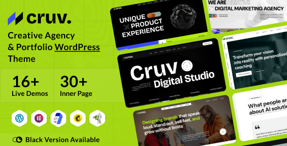 Cruv - Creative Agency & Portfolio WordPress Theme