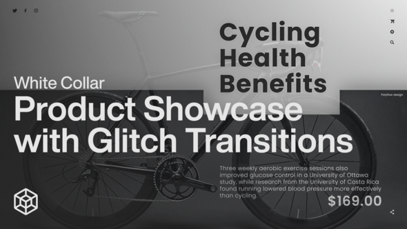 White Collar - Product Showcase with Glitch Transitions