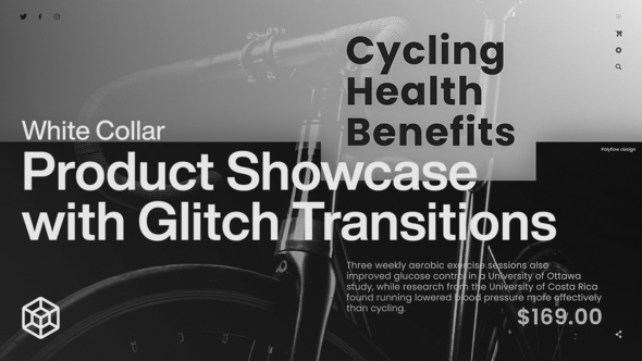White Collar - Product Showcase with Glitch Transitions