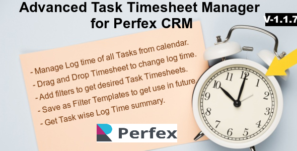 Advanced Task Timesheet Manager Module for Perfex CRM